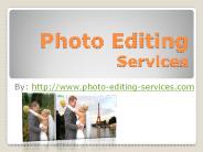 Photo editing services at affordable rates