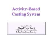Activity-Based Costing