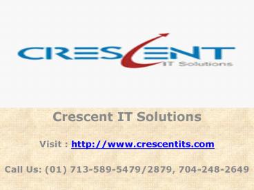 PeopleSoft HRMS Technical Online Training and Placement @ Crescent IT Solutions