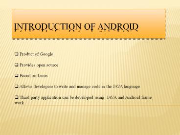 Need of Outsource Android application development
