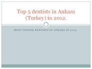 Top 5 dentists in Ankara