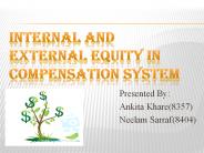 internal and externak equity in compensation system