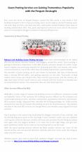 Guest Posting Services are Gaining Tremendous Popularity with the Penguin Onslaught PowerPoint PPT Presentation