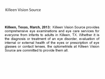 Killeen Vision Source