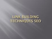 Link building techniques seo