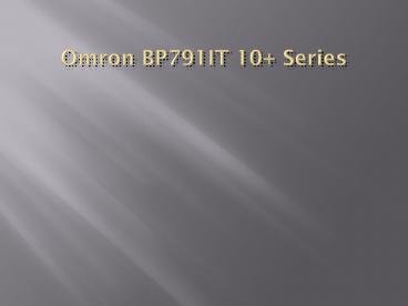 Omron Blood Pressure Monitors