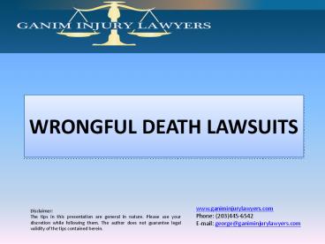 Wrongful Death Lawsuits