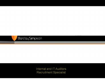 Internal and IT Auditors Recruitment Specialist