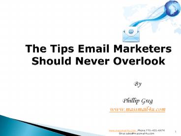 The Tips Email Marketers Should Never Overlook