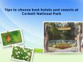 Tips to choose best hotels Corbett National Park PowerPoint PPT Presentation