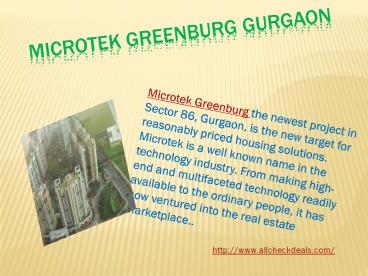 Microtek Greenburg Gurgaon