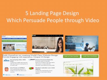 5 Landing Web Pages - How to Use Video to Improve Converston ? 