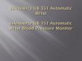 Lifesource UB-351 Automatic Wrist PowerPoint PPT Presentation