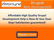 Drupal Web Development Services by Webmyne System