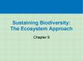 Sustaining Biodiversity: The Ecosystem Approach PowerPoint PPT Presentation