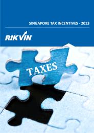 Singapore Tax Incentives