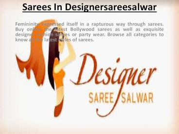 Sarees In Designersareesalwar