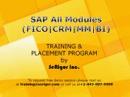 SAP9 All Modules) Training and Placement Program