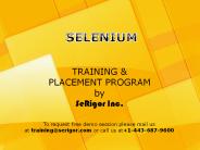 Selenium Training and Placement Program