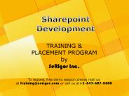 Sharepoint Development Training and Placement Program