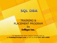 SQL DBA Training and Placement Program