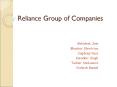 reliance PowerPoint PPT Presentation