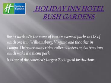 Holiday Inn Hotel tampa bay