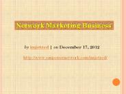Network Marketing Business