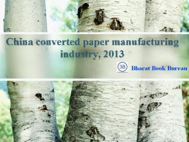 China converted paper manufacturing industry, 2013