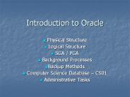 Introduction to Oracle