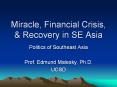 Miracle, Financial Crisis, & Recovery in SE Asia PowerPoint PPT Presentation