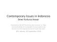 Contemporary Issues in Indonesia Dewi Fortuna Anwar PowerPoint PPT Presentation
