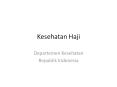 Kesehatan Haji PowerPoint PPT Presentation
