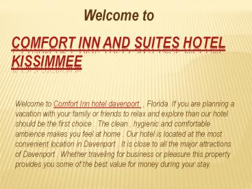 Comfort Inn and Suites hotel Kissimmee