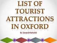 List of Tourist Attractions in Oxford