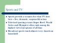 Sports and TV PowerPoint PPT Presentation