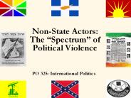 Non-State Actors: The Spectrum of Political Violence