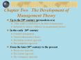 Chapter Two  The Development of Management Theory PowerPoint PPT Presentation