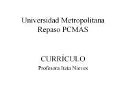 Universidad Metropolitana Repaso PCMAS