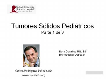 Tumores Sуlidos Pediбtricos Parte 1 de 3
