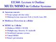 EE360: Lecture 6 Outline MUD/MIMO in Cellular Systems PowerPoint PPT Presentation