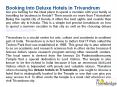 Booking Into Deluxe Hotels in Trivandrum PowerPoint PPT Presentation