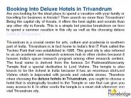 Booking Into Deluxe Hotels in Trivandrum