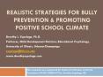 REALISTIC STRATEGIES FOR BULLY PREVENTION & PROMOTING POSITIVE SCHOOL CLIMATE PowerPoint PPT Presentation