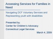 Accessing Services for Families in Need