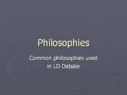 Philosophies