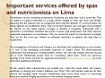 Important services offered by spas and nutricionista en Lima PowerPoint PPT Presentation