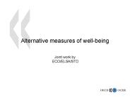 Alternative measures of well-being