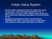 Indian Value System