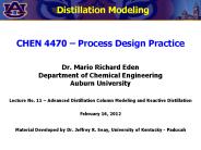 CHEN 4470 – Process Design Practice